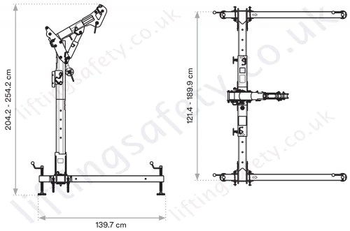 8000118 Sala 5 Piece Davit Base High Capacity