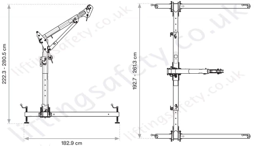 8000119 Sala 5 Piece Davit Base High Capacity