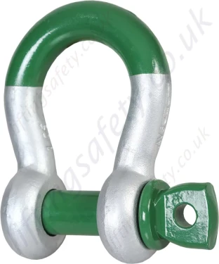 Green Pin G-5261 Screw Pin Type Super Bow Shackle, Range fom 3.3 tonne to 85 tonne