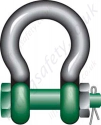 Green Pin Fixed Nut Polar Bow Shackle