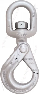 Crosby 'S1326' SHUR-LOC Swivel Type Self Locking Hook, WLL Range 1160kg to 16,000kg