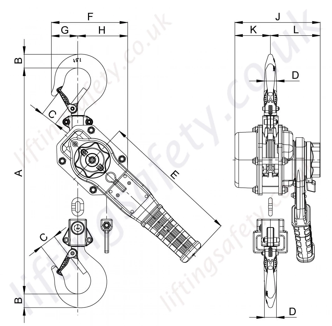 Yale Unoplus A Series 750 3000kg Dimensions