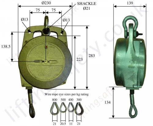 Load Arrestor Dimensions