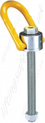 Yoke 'Type 231' Metric Thread Swivel Hoist Ring, Long Length Bolt, M8 to M48