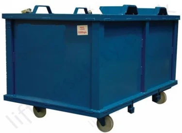 Auto Dumping Box Fork Truck Attachments. 500 Litres to 2000 Litres - 1000kg to 1500kg