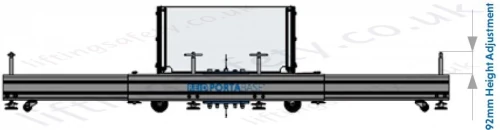 Counterweight Base Front View Height Adjustment