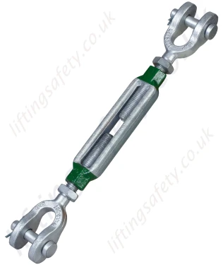 Green Pin G-6313 Jaw & Jaw Turnbuckles with Cotter Pin Only (No Nut), WLL Range from 2.36 to 34 tonne