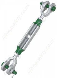 Green Pin G-6323 Jaw & Jaw Turnbuckles with Nut and Cotter Pin, WLL Range from 0.54 to 34 Tonne 