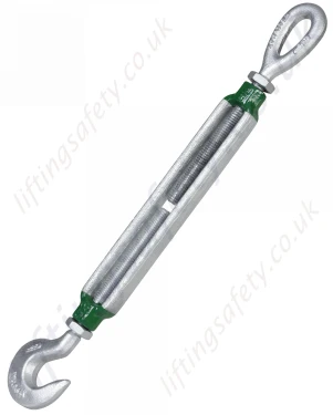 Green Pin G-6314 Eye & Hook Turnbuckles, WLL Range from 0.54t to 2.27 Tonne