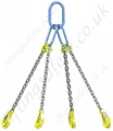 Grade 8/80 4 Leg Chain Sling with Sling Hooks