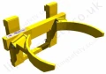 Single or Double Carriage Mounted Drum Grab Fork Truck Attachment.