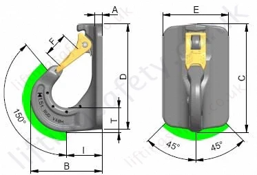 Vabh W Excavator Hook Dimensions