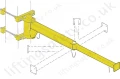 360&deg; Manual Slew Articulating Wall Mounted Swing Jib Crane for Manipulators.