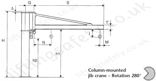 Cbe Ob Profile Power Slew Jib Dimensions