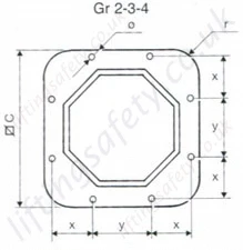 Base plate for sizes 2, 3 and 4